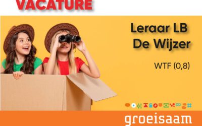 Leraar LB unit 2 (basisgroep 4-5) 2 dagen en 2 dagen inzetbaar als extra leraar groep 3 t/m 8 De Wijzer