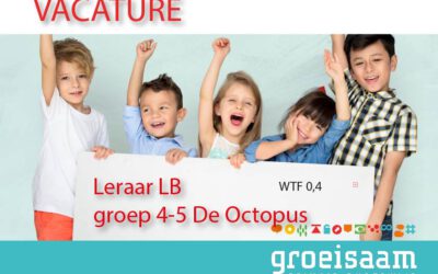 Leraar LB De Octopus, groep 4-5 (0,4 fte)