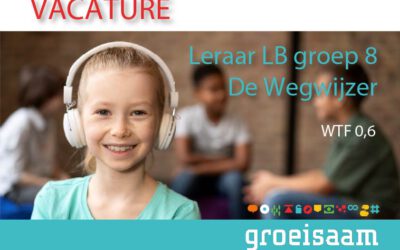 Leraar LB De Wegwijzer, groep 8 (0,6 fte)