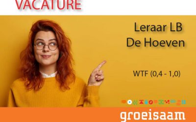 Leraar LB De Hoeven, gr. 8 (0,4 – 1,0 fte vervanging zwangerschapsverlof)