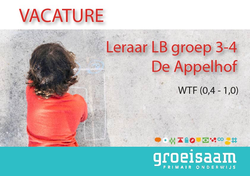 Leraar LB groep 3-4 De Appelhof