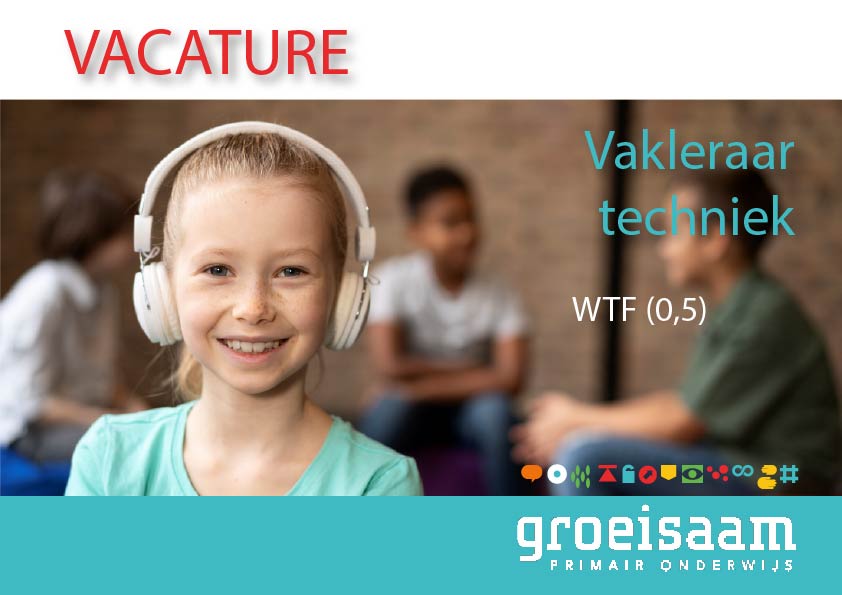 Vakleraar techniek (0,5 fte)
